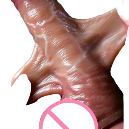 Sliding Foreskin Dildo for Women and Man - Realistic Silicone Sex Toys